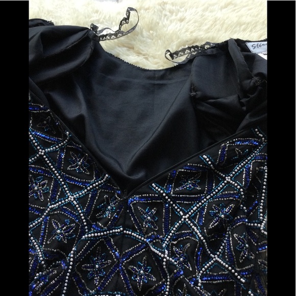 Vintage Stenay Silk Beaded Top. B4 - Picture 9 of 16
